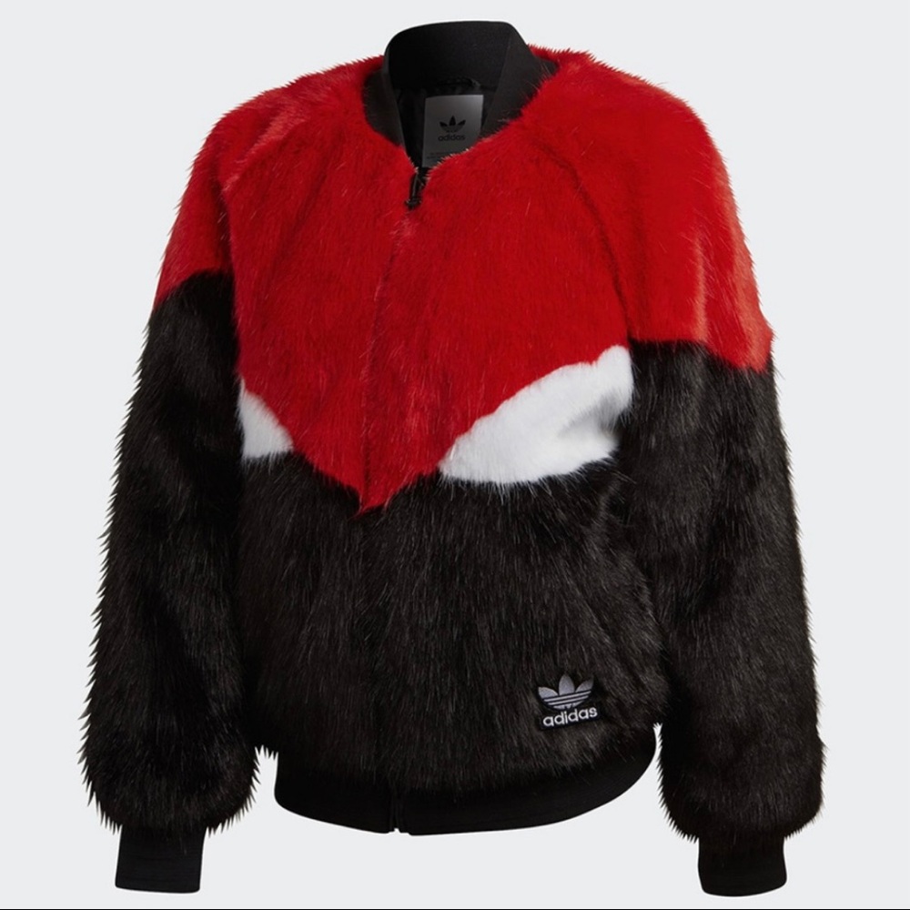 New Womens adidas Colorado Faux Fur Track Jacket